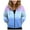 Light Blue_1, variant on Women's Winter Warm Fleece Jackets Thick Warm Lined Zip up Hoodies Heavyweight Sweatshirt Coat