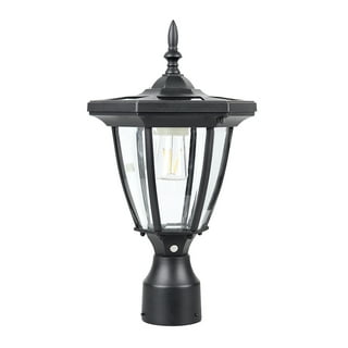 Super Bright LED Outdoor Black Coach Lantern Post Top Light