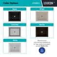 thumbnail image 3 of 19" Rectangle Quartz Vanity Bathroom Sink, Galaxy Concrete Drop-In Sink, Undermount Bathroom Sink, Granite Vanity Basin by Lexicon Platinum LP-V330-C, 3 of 6