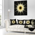 thumbnail image 3 of Designart 18" x 18" Contemporary and Modern Black Fractal and Flower Polyester Throw Pillow, 3 of 5