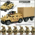 thumbnail image 5 of NWJ Military Building Blocks Set – Armored Vehicle & Trailer with Special Forces Minifigures, Tactical Police Truck Construction Toy for Kids, 5 of 5
