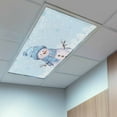 thumbnail image 2 of Light Blue Christmas 1 Piece Snowman with Cap Xmas Snowflake Magnetic Fluorescent Light Covers, 2x4 Ft, Magnetic Light Covers for Ceiling Lights Classroom Office Home Decor, 2 of 9
