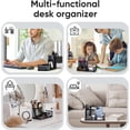 thumbnail image 5 of SHBOTO Mesh Desk Organizer Office Supplies Caddy with Pencil Holder and Storage Baskets for Desktop Accessories, 3 Compartments, Black, 5 of 7