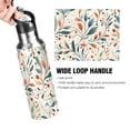thumbnail image 4 of Yayeee 20oz Insulated Water Bottle Double Wall Stainless Steel with Flip Straw Lid, Beige Whimsical Leaves, 4 of 7