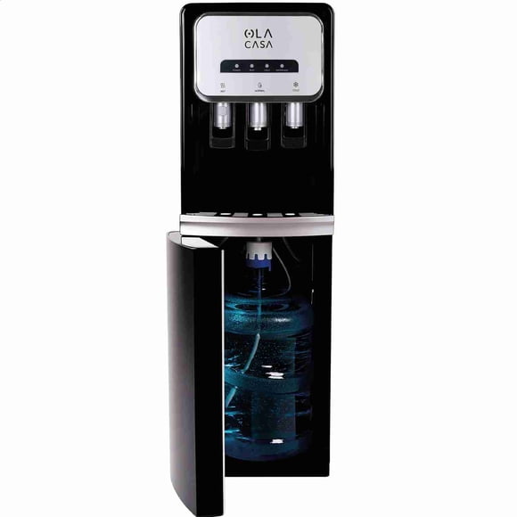 Dispensador de Agua Ola Casa Negro con Agua Fría de 10 a 15 °C y Caliente hasta 90 °C con Almacenamiento Inferior