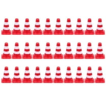 Monyance Mini Roadblock Mini Traffic Cones: 30pcs Reflective Safety Model(0.98X0.39X0.39Inches)