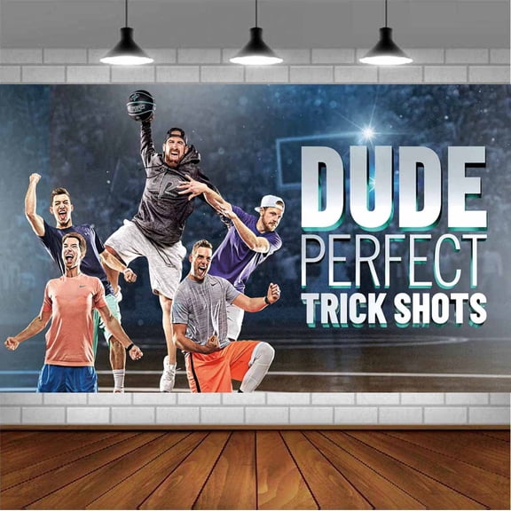 Dude Perfect Backdrop Banner Party Supplies Poster Movie Theme Background for Photography Birthday Decorations