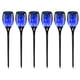 thumbnail image 1 of Antorcha de llama solar de 12 LED, luz azul parpadeante, lámpara de noche, decoración de patio (6 uds) Lamparas Tmvgtek Para estrenar, 1 of 9