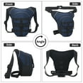 thumbnail image 4 of TFixol Adjustable Motorcycle Leg Pack with Reflective Strips, Large Capacity Waterproof Polyester Fiber Waist Bag for Outdoor Riding (Dark Blue), 4 of 6