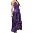 thumbnail image 4 of Sakkas Women's Batik Medallion Handkerchief Hem Adjustable Dress - Navy / Purple - OS, 4 of 4