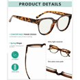 thumbnail image 4 of Eyekepper Blue Light Filter Progressive Readers Women - Oversize Multifocus Computer Glasses - Noline Trifocal Reading Glasses - Tortoise +2.00, 4 of 6