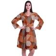 thumbnail image 1 of Moomaya Robe Courte Évasée Imprimée de Designer, Manches Longues, Tunique en Velours, Robes pour Femmes, 1 of 6