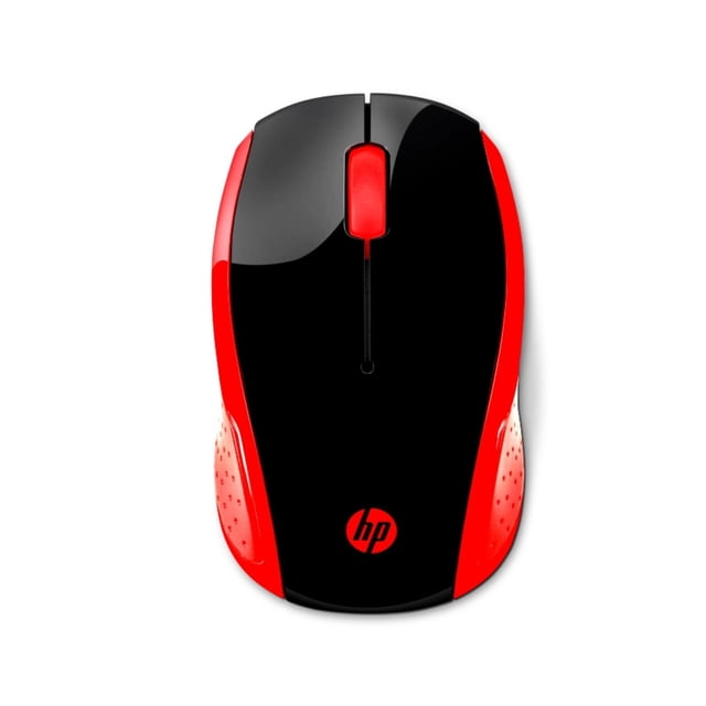 Mouse HP 200 Inalambrico Rojo/Negro 2HU82AA