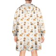 thumbnail image 2 of Wearable Blanket Hoodie,Corgi Costume and Bone Cream Oversized Sherpa Blanket Hoodie with Super Pockets,Super Warm Fuzzy Pullover for Women & Men, 2 of 6