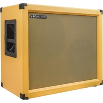 Sound Town 2 x 12 130W Open-Back Guitar Speaker Cabinet, Birch Plywood, Orange Tolex, Wheat Cloth Grille (GUC212OBOR)