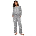 thumbnail image 5 of Ekouaer 2 Pack Women's Pajama Set Long Sleeve Top with Jogger Pants Lounge Sets Sleepwear Loungewear with Pockets, 5 of 6