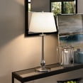 thumbnail image 5 of Evelyn&Zoe Wilmer 28" Tall Table Lamp with Fabric Shade, Brushed Nickel, 5 of 6