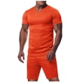 thumbnail image 2 of NTACZA Short Sleeve Shorts Set Men Athletic Tracksuits Crew Neck Muscle Sweatsuits for Men S, 2 of 7
