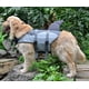 thumbnail image 5 of Chaleco salvavidas para perros pequeños, chaleco salvavidas para mascotas con flotación de tiburón ajustable con mango de goma suave para nadar y navegar gris BANYUO  Electrónica, 5 of 7