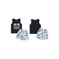 thumbnail image 3 of nvzhuang Baby Boy 2 Piece Outfits Sleeveless Tank Tops and Elastic Beach Shorts Set Summer Clothes, 3 of 9