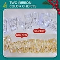thumbnail image 3 of WJHWSX Gold Ribbon,LED Lights Copper Wire Ribbon Bows Lights for Party Weddings Holiday Christmas, 3 of 5