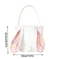 thumbnail image 4 of Yhmxh Easter Bunny Baskets with Long Ears, Empty Egg Hunt Bags,Canvas Cotton Personalized Candy Egg Basket Rabbit Buckets with Handle for Carrying Candy Cute Stuffed Easter Festival Gifts, 4 of 7