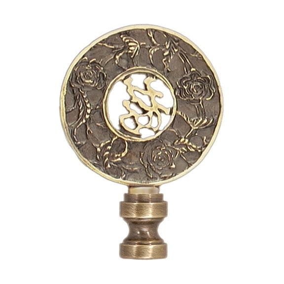 B&P Lamp® Brass Finial, Antique Finish, Tap 1/4-27F