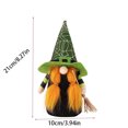 thumbnail image 3 of Halloween Witch Gnome Plush Decor,Spooky Orange Black Spider Web Witch Hats Swedish Tomte Elf Figurines for Tiered Tray Home Decor Halloween Decoration Gnomes Figurine Tabletop Ornament, 3 of 6