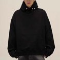 thumbnail image 1 of WILLBEST Sudaderas De Hombre Men'S Casual Loose Top High Street High Grade Button Design Sense Hoodie Mediana​​, 1 of 6