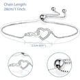 thumbnail image 2 of Pulsera Infinito y Corazón Mujer, Joyería Plata S925 Dama, Pulseras para Mujer Ajustable, Regalos para Mujer, Cumpleaños, San Valentín, Día de las Madres y Mamá, Caja de Embalaje y Tar, 2 of 5