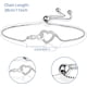 thumbnail image 2 of Pulsera Infinito y Corazón Mujer, Joyería Plata S925 Dama, Pulseras para Mujer Ajustable, Regalos para Mujer, Cumpleaños, San Valentín, Día de las Madres y Mamá, Caja de Embalaje y Tar, 2 of 5