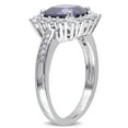 thumbnail image 3 of Everly Women's Created Sapphire Sterling Silver Engagement Ring, 3 of 7