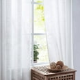 thumbnail image 3 of Decoultimatex White Semi Sheer Curtains for Living Room White 108-inches Extra Long Rich Linen Textured 52"w 2 Panels Grommet Top, 3 of 6