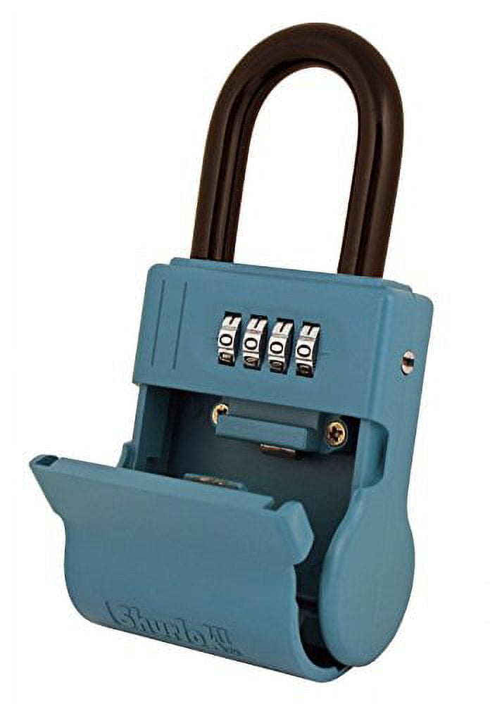 FJM Security ShurLok Key Safe Box with Combination Lock, Blue