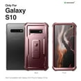 thumbnail image 2 of Dexnor for Samsung Galaxy S10 Case, [Built in Screen Protector and Kickstand] Heavy Duty Military Grade Protection Shockproof Protective Cover for Samsung Galaxy S10 Red, 2 of 4