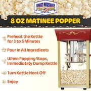Great Northern Popcorn 8oz Matinee Popcorn Machine with Accessories, Red