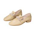 thumbnail image 2 of Lufly Small Fragrant Style Round-toe Pearl French Retro Mary Shoes For Women Flat Shallow Mouth Gentle Patent Leather Spring, 2 of 8