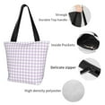 thumbnail image 4 of Disketp Purple Checkboard Bolsa de Hombro Casual para Mujer, Bolso Cruzado para Compras, Viajes y Uso Diario, 4 of 6