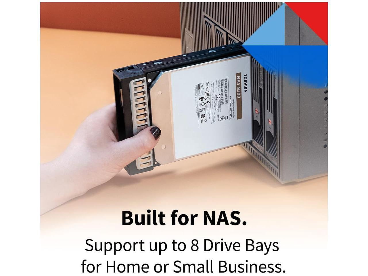 Toshiba N300 12TB NAS 3.5-Inch Internal Hard Drive - CMR SATA 6 Gb/s 7200 RPM 512 MB Cache - HDWG51CUZSVA