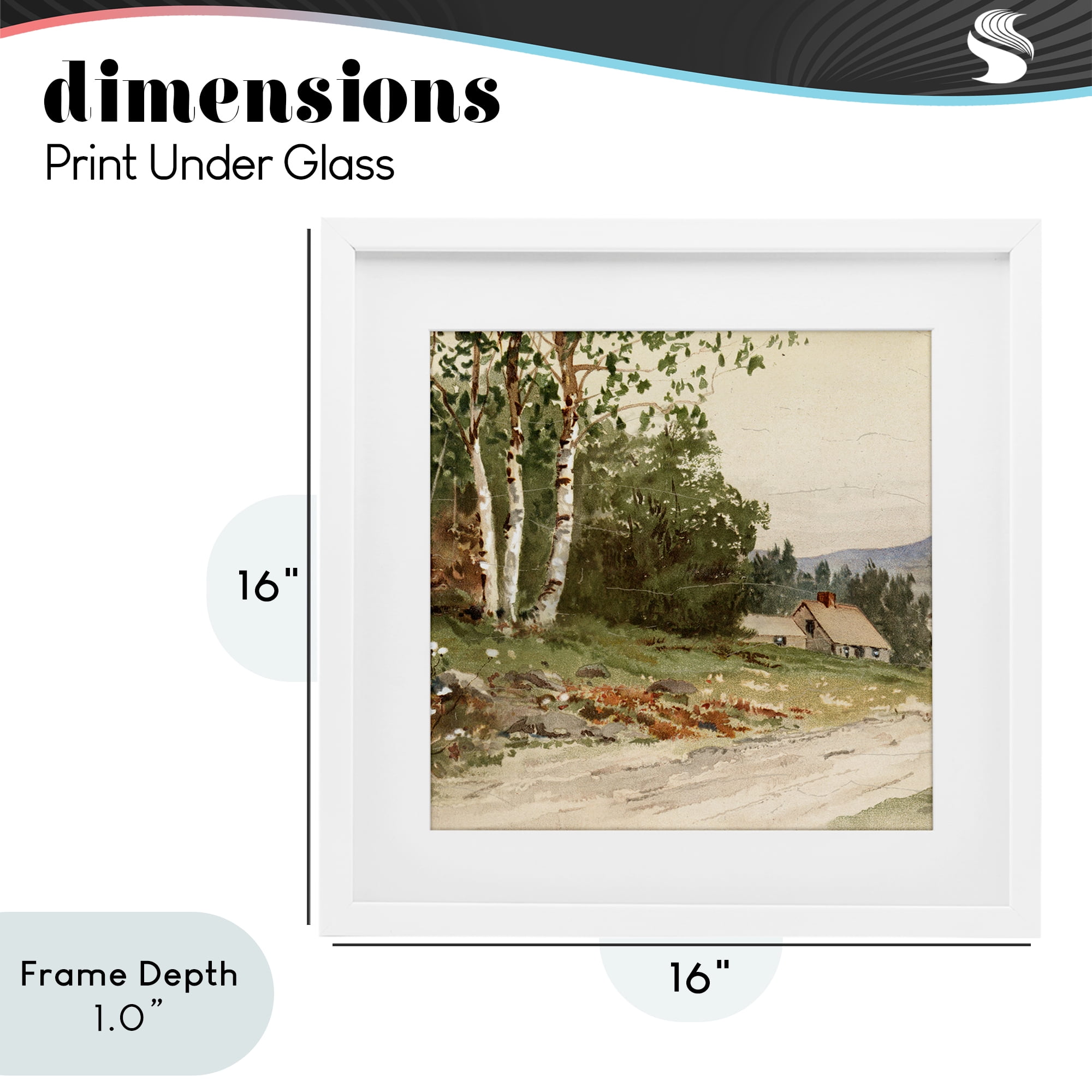 Stupell Industries Farm House Dirt Road White Framed Print Under Glass, design by Lula Bijoux & co.