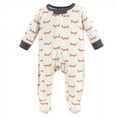thumbnail image 2 of Touched by Nature Baby Boy Organic Cotton Zipper Sleep and Play 3pk, Fox, 0-3 Months, 2 of 4