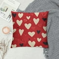 thumbnail image 2 of COMIO Valentines Day Pillow Covers  Red Love Heart Holiday Decorative Throw Pillows Romantic Valentine Themed Gifts Pillowcase Square Cushion Cover Decor for Home Couch Bed Soft, 2 of 5