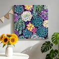 thumbnail image 4 of Canvas Wall Art Succulents Canvas Art Print Desert Plants Watercolor Botanical Garden Pictures Wall Decor for Living Room Bedroom Artwork Decorations Stretched Framed Ready to Hang 12"x12", 4 of 9