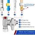 thumbnail image 3 of Tee Stop Valve Add-A-Tee Valve 3/8 Compression Faucet T Adapter for Dishwasher Glass Rinser Washing Machine(3/8x3/8x3/8), 3 of 6