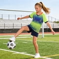 thumbnail image 6 of ITSAME Boys Football Athletic Outfits 2 Piece Short Sleeve Top and Shorts Soccer Uniform Set Green Size 2, 6 of 8