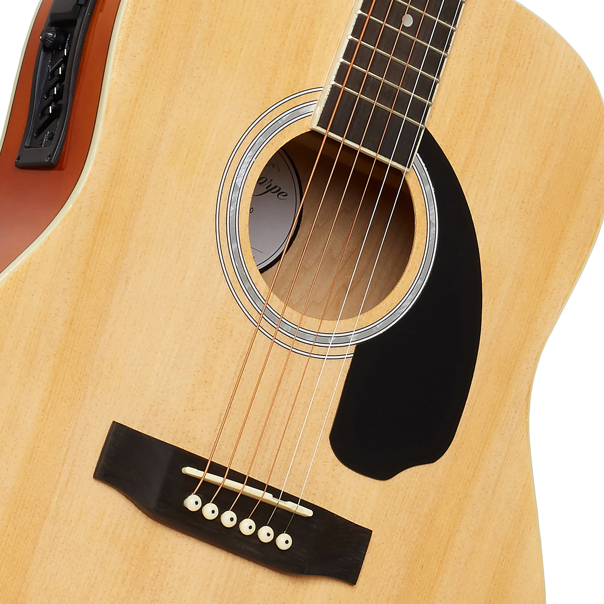 Ashthorpe Dreadnought Acoustic Electric Guitar with 10-Watt Amp, Natural