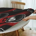 thumbnail image 4 of Round Fitted Tablecloth with Elastic Billiards Pool Snooker 8 Ball Symbol red Fitted Table Covers for Round Tables Waterproof Reusable Vinyl Table Cloth for Indoor and Outdoor 57"-66" ,24ju26caA63, 4 of 7