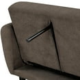 thumbnail image 3 of Furniture of America Alaman Modern Solid Pattern Wood Twin Convertible Futon Sofa Daybeds with USB Port up to 200 lbs, Brown, 3 of 6