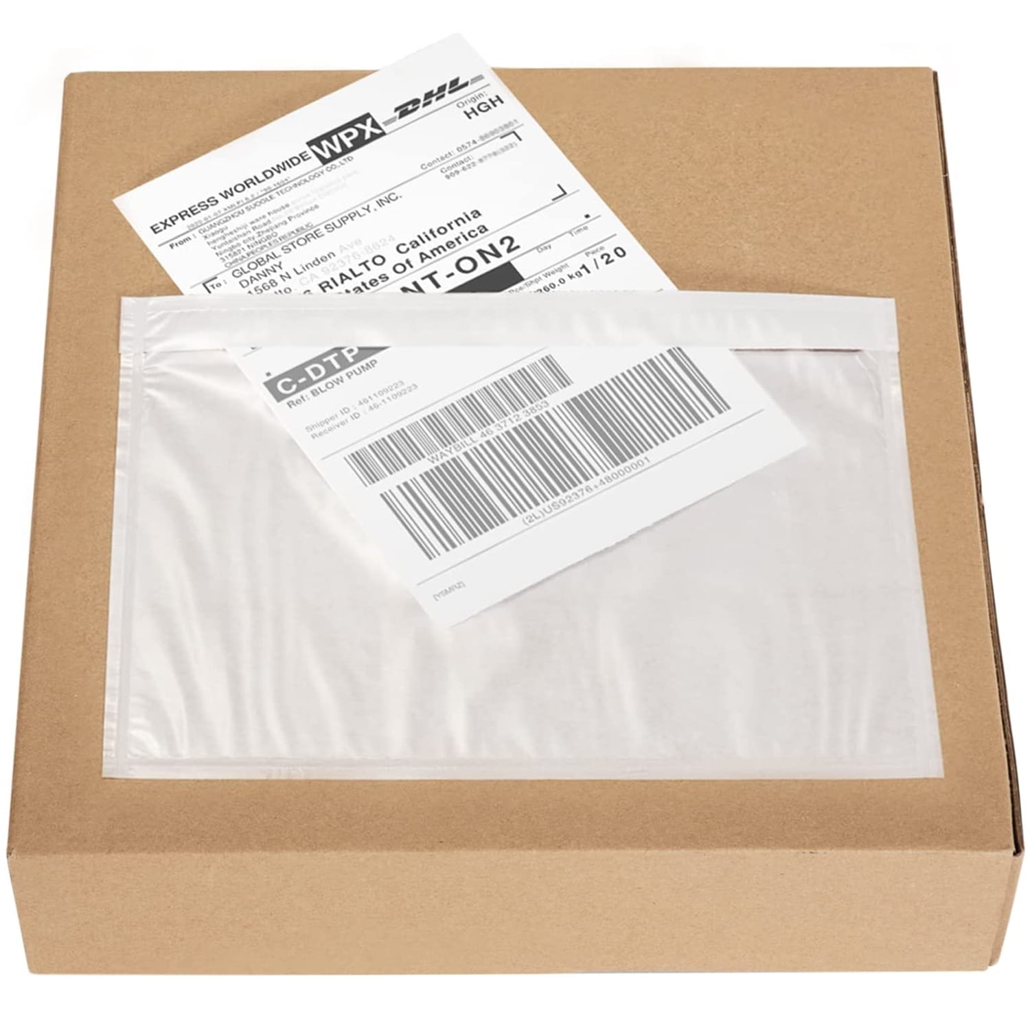 9527 Product 7.5" x 5.5" Clear SelfAdhesive Packing List Envelopes