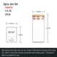thumbnail image 3 of Frascos de vidrio para especias Churboro 24 con tapas herméticas de bambú, 120 ml, 3 of 7